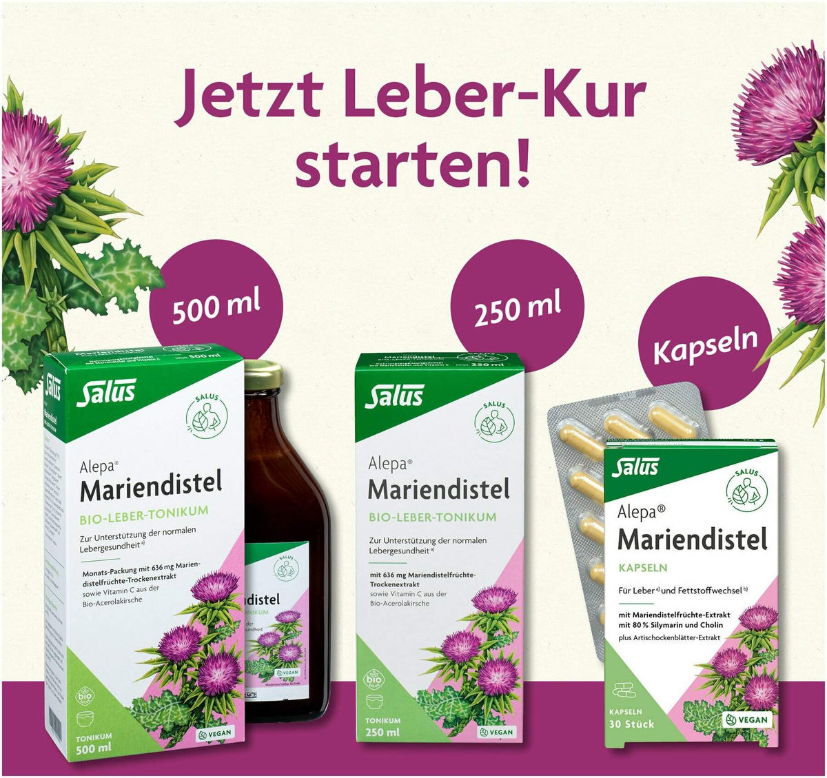 Salus Alepa Mariendistel 90 Kapseln