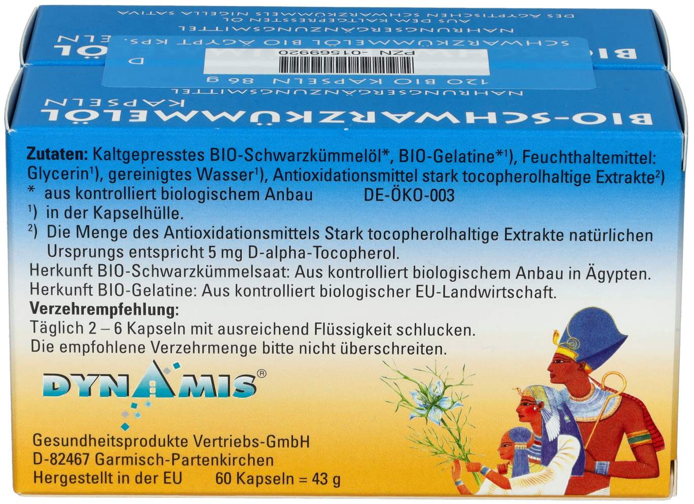 Schwarzkümmel Bio Ägyptisch 120 Kapseln