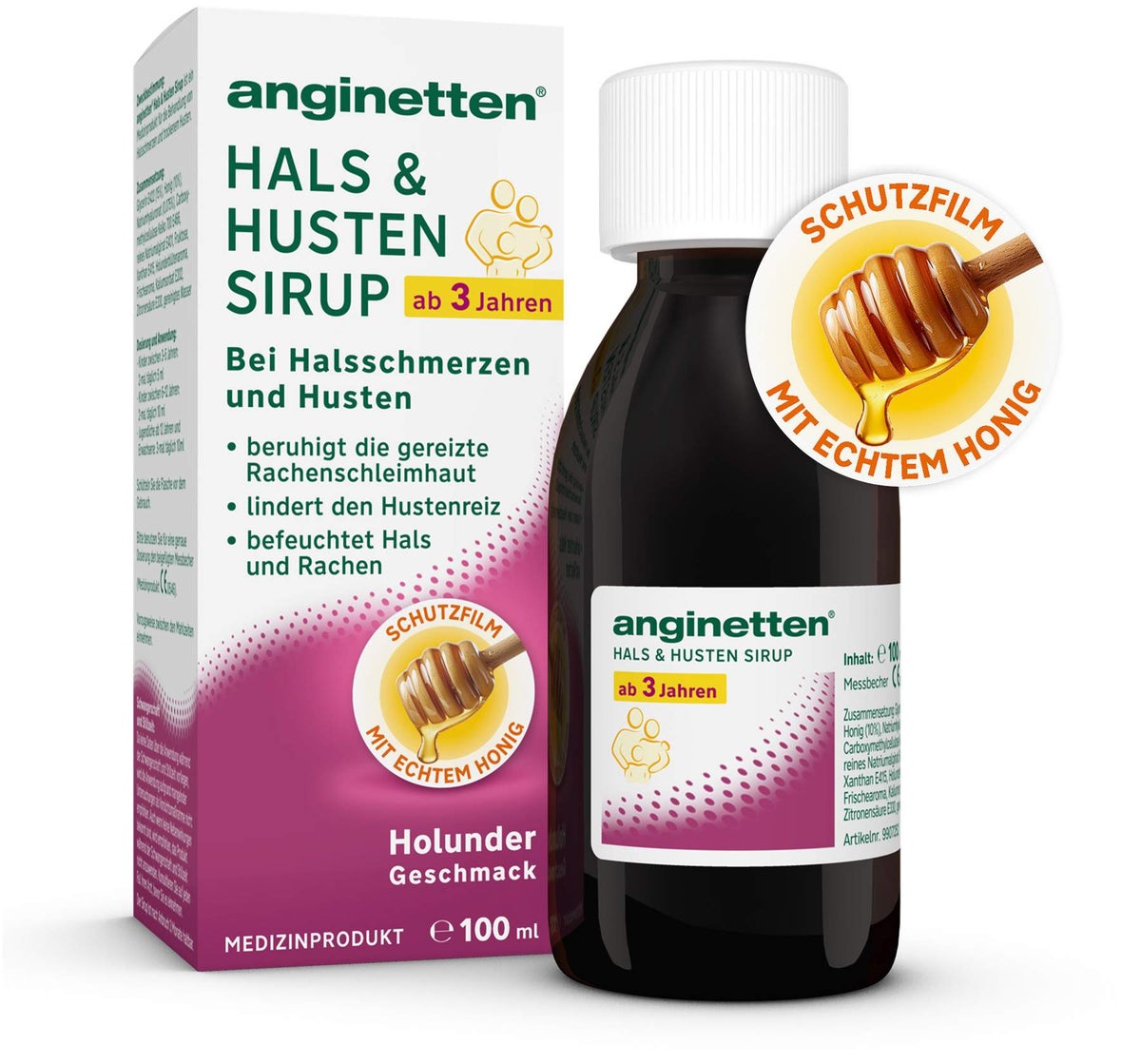 Anginetten Hals & Husten Sirup 100 ml