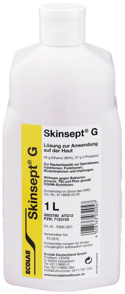 Skinsept G Griff Flasche Lösung