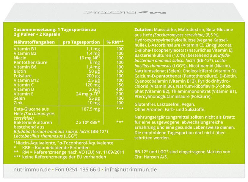 Mybiotik Immugy - Für Immunsystem und Energie Kombipackung 30 X...