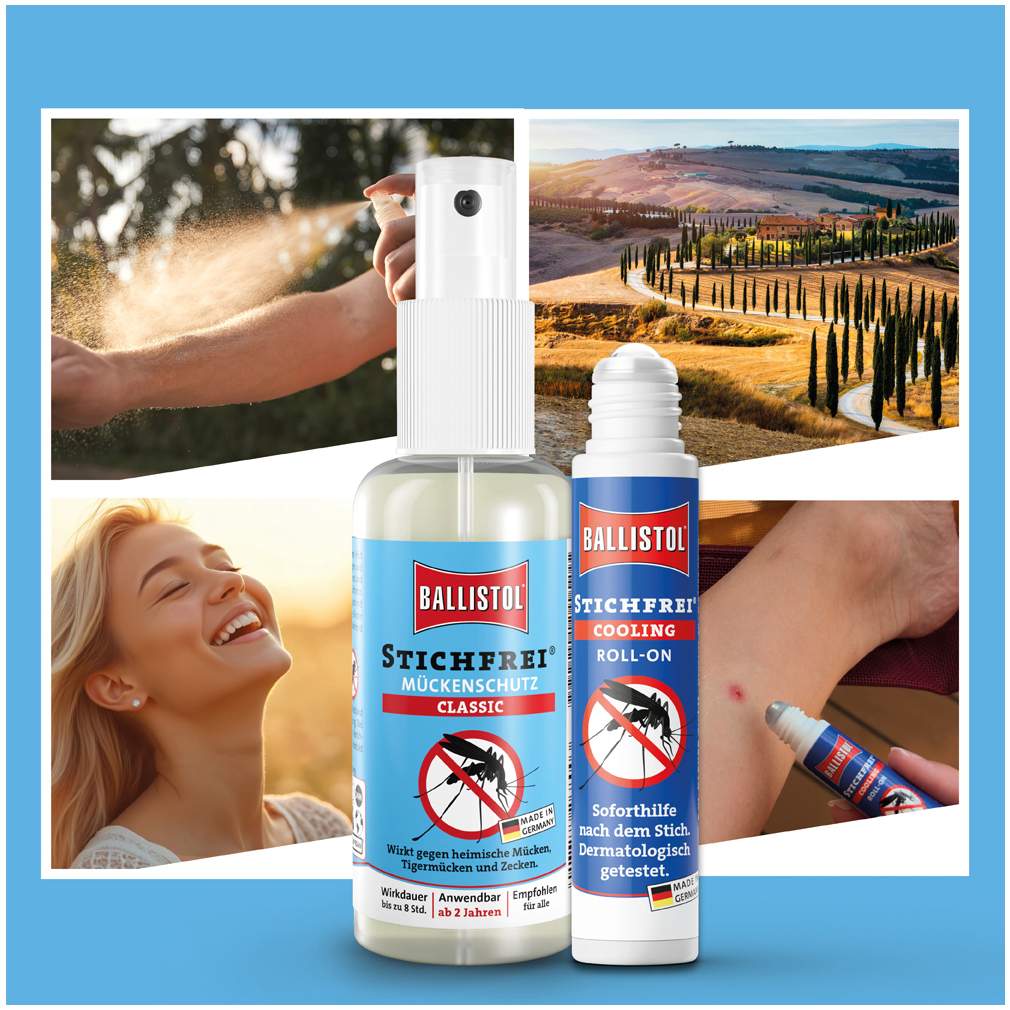 Ballistol Stichfrei Classic Pumpspray 100 ml + Stichfrei Cooling Roll-on 10 ml