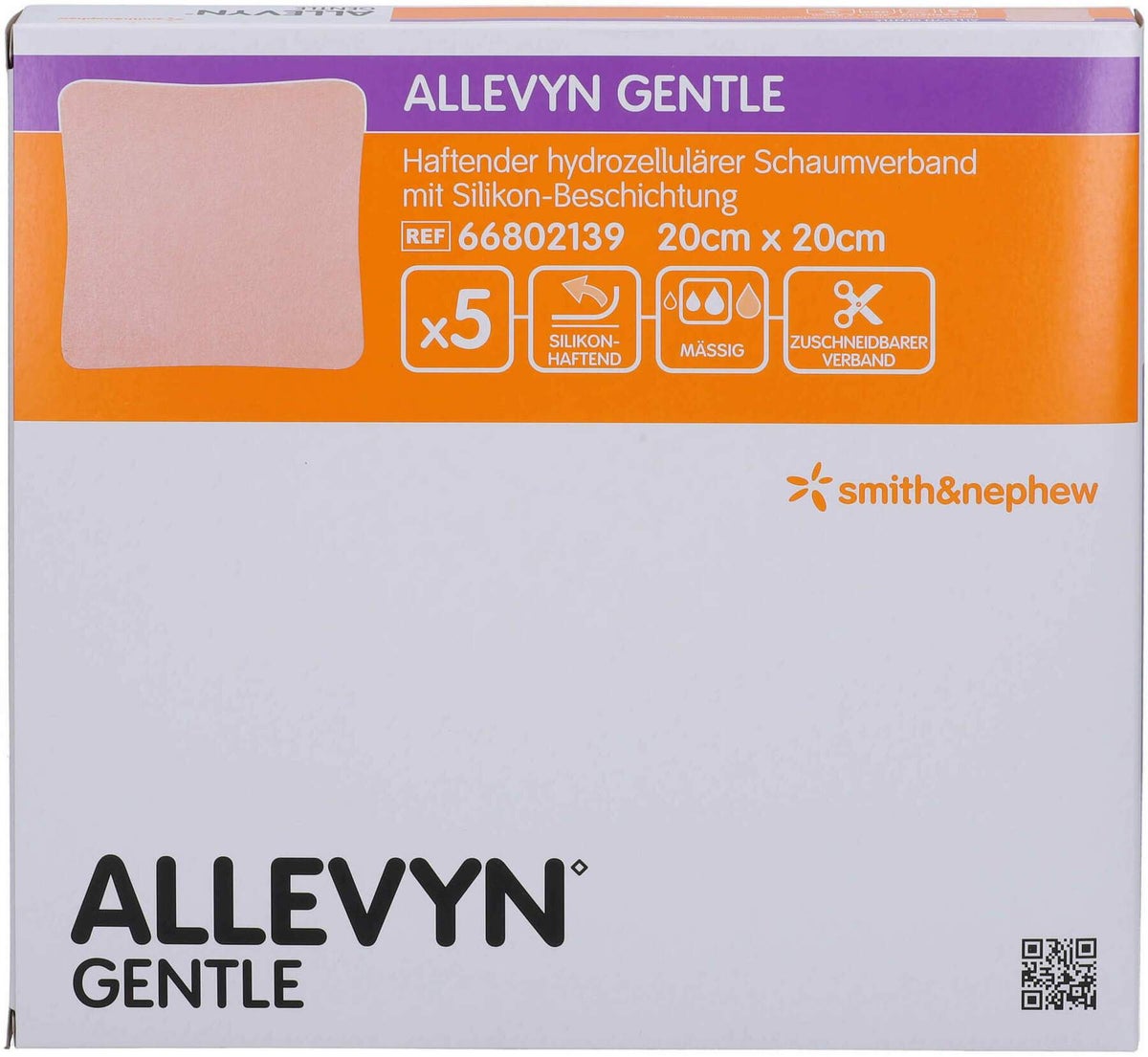 Allevyn Gentle 20 X 20 cm Schaumverband 5 Stück
