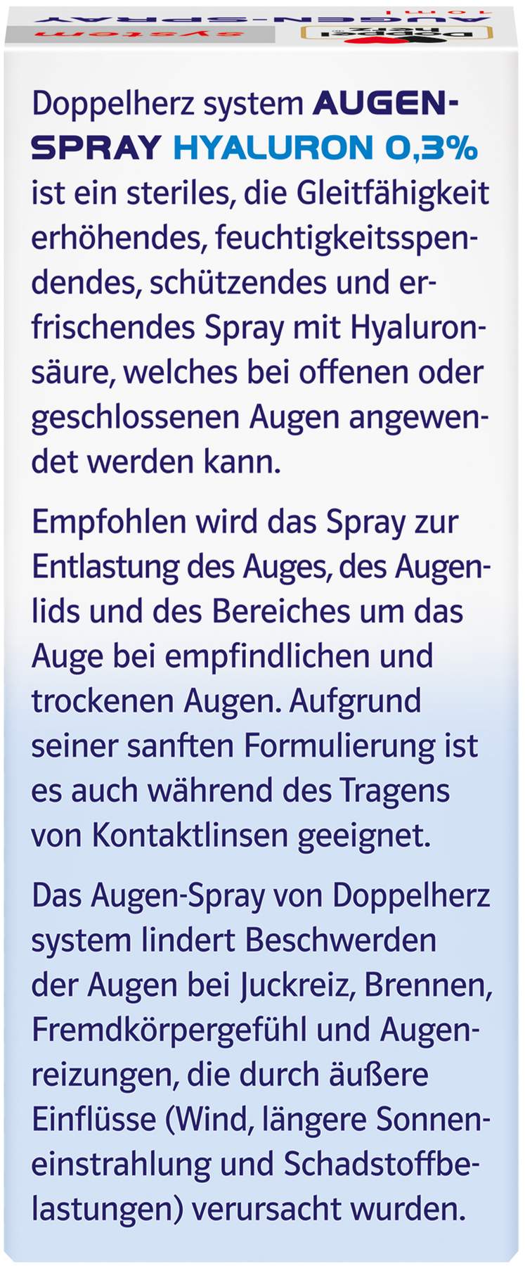 Doppelherz System Augenspray Hyaluron 0,3% 10 ml
