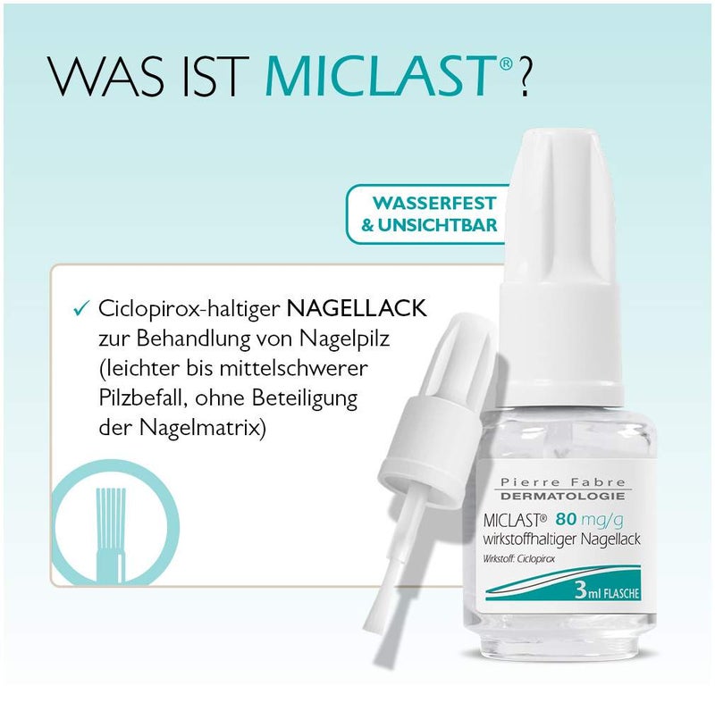 Miclast 80 mg pro g wirkstoffhaltiger Nagellack 2 x 3 ml