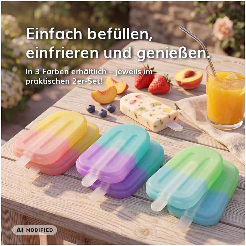 Silikon-Eisformen Lila-Blau 2 Stück