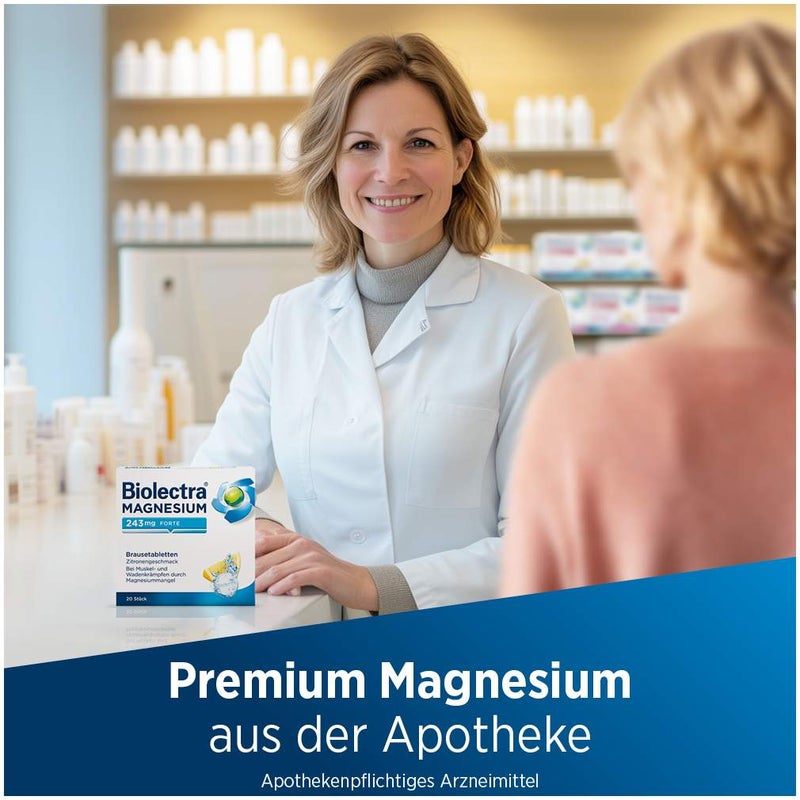 Biolectra Magnesium 243 mg forte Zitronengeschmack 60 Brausetabletten