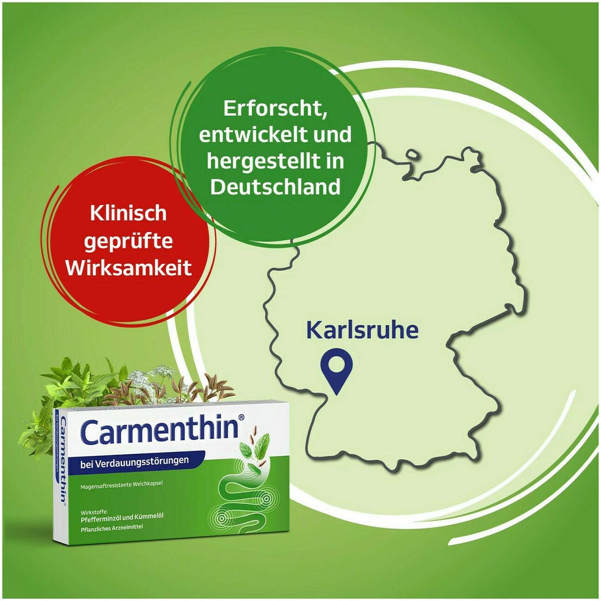 Carmenthin bei Verdauungsstörungen 84 magensaftresistente Weichkapseln