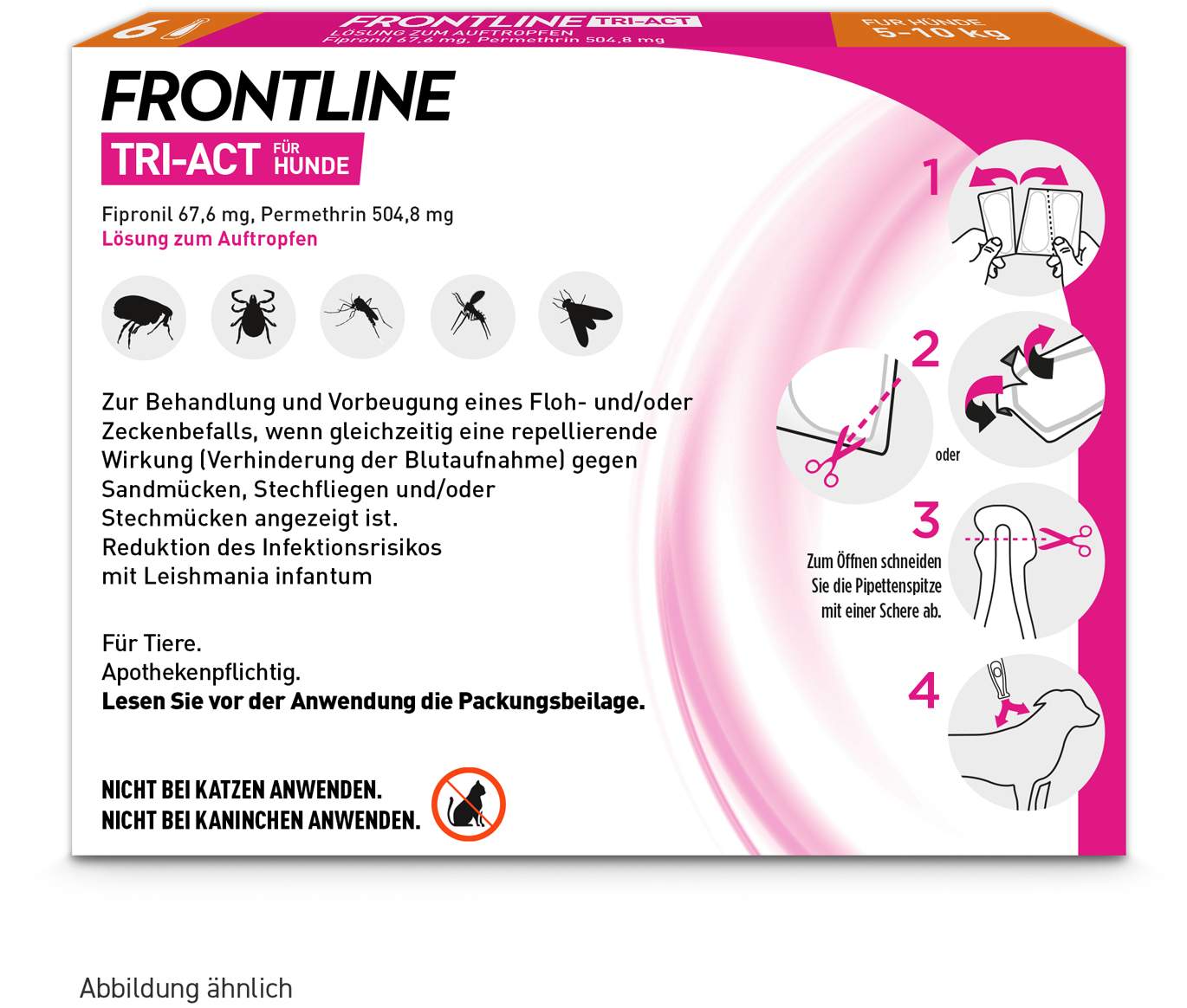 Frontline Tri-Act Hund 5-10 KG 6 Pipetten