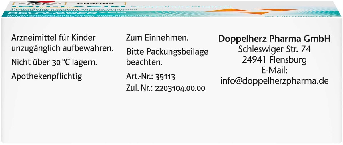 Ibu Lysin Doppelherz Pharma 400 mg 50 Filmtabletten