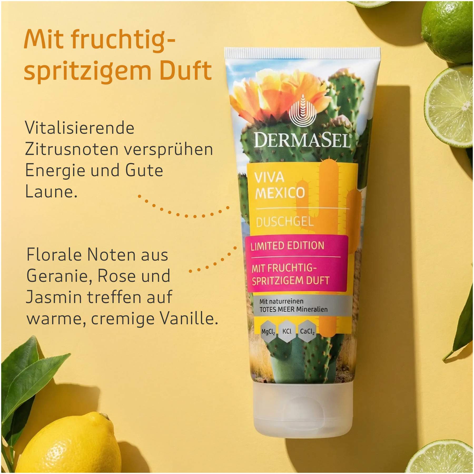Dermasel Totes Meer Duschgel Viva Mexico Limited Edition 100 ml