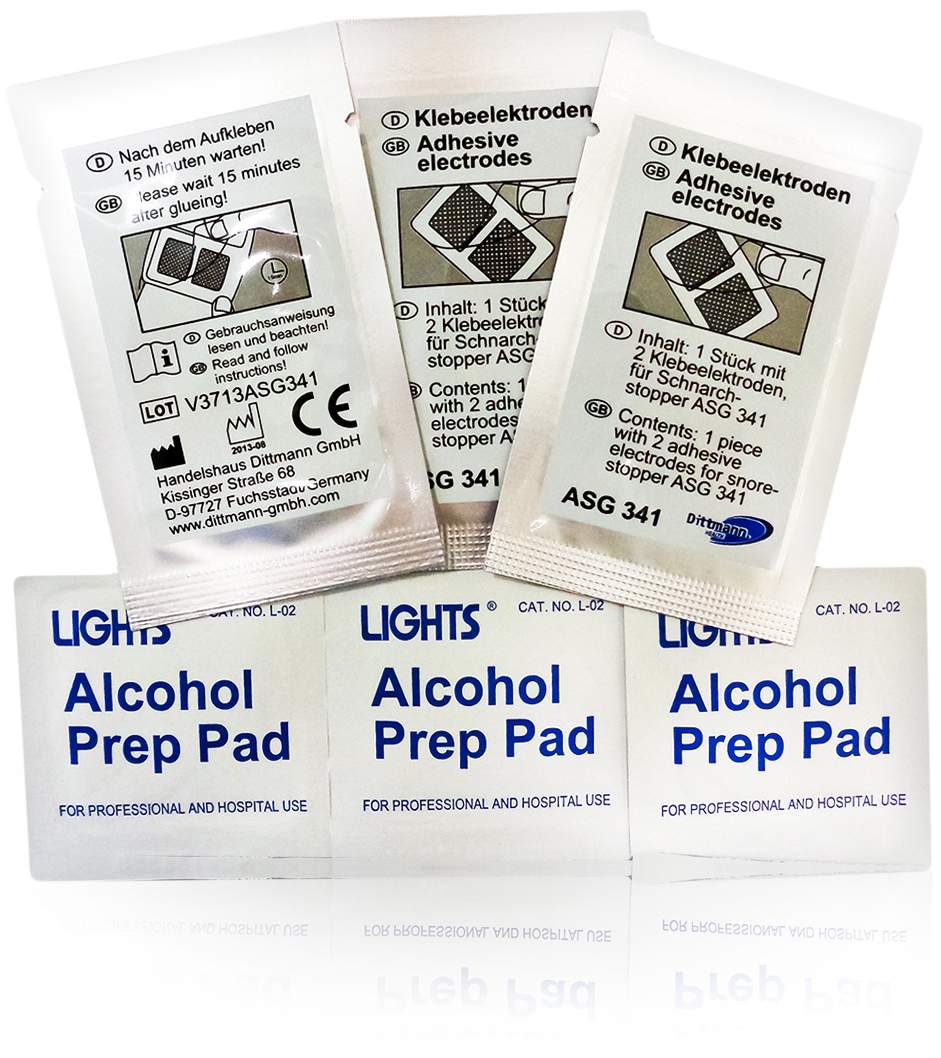 Elektroden Ersatz Pads 3x2 Stück +3 Alkohol pads