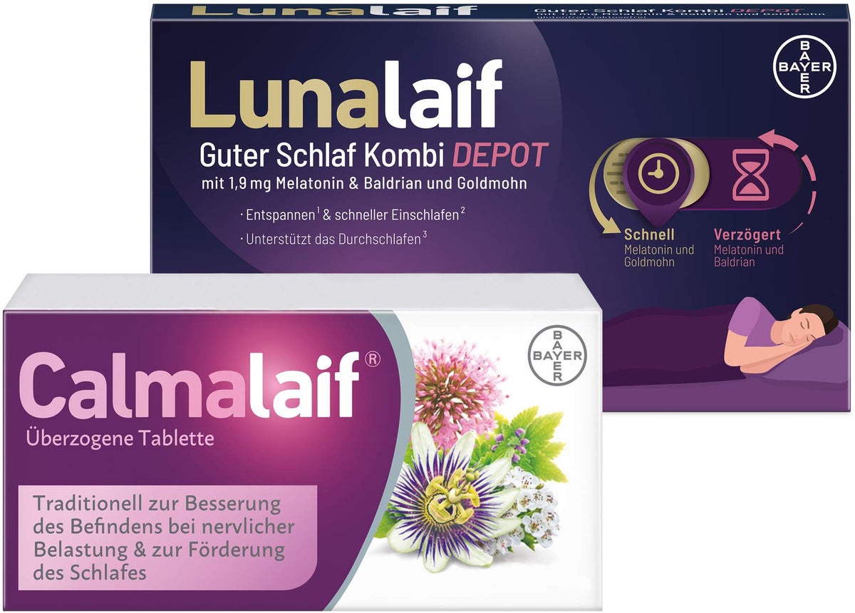 Lunalaif Guter Schlaf Kombi Depot 30 Tabletten + Calmalaif 40 überzogene Tabletten