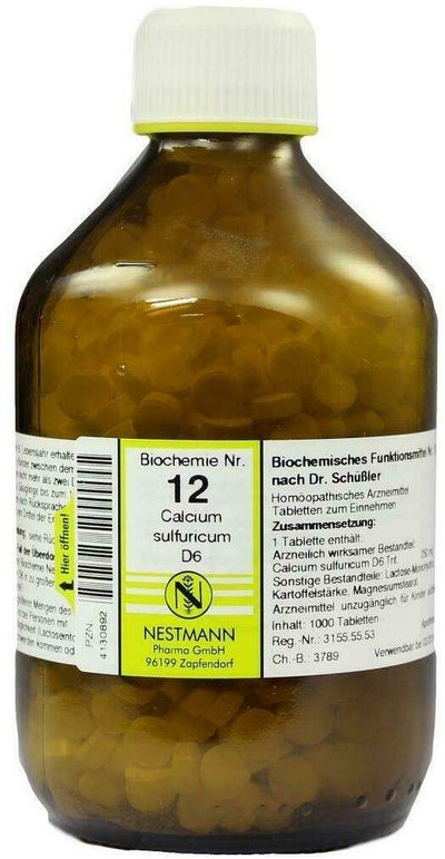 Biochemie 12 Calcium Sulfuricum D 6 1000 Tabletten