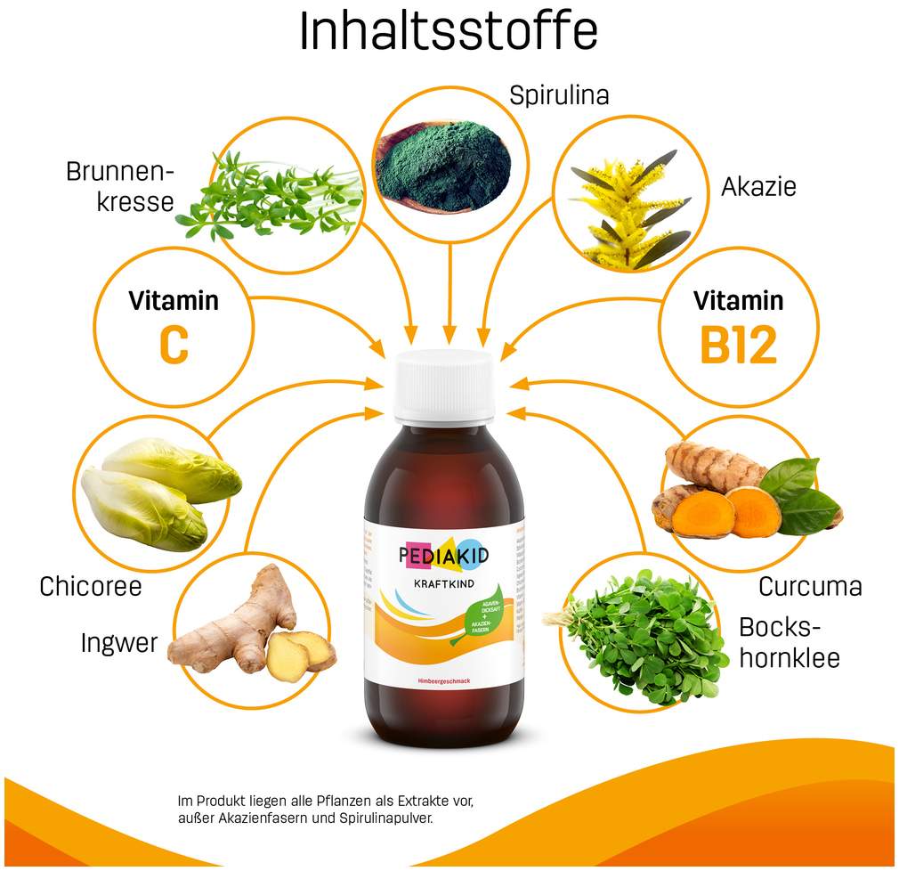 Pediakid Vitaminbuddy mit Orangen - Aprikosengeschmack 125 ml Sirup