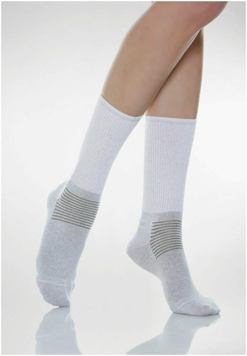 RelaxSan 550 Diabetic Socke mit X-Static-Ausrüstung 1 Paar Weiß Größe 37-39