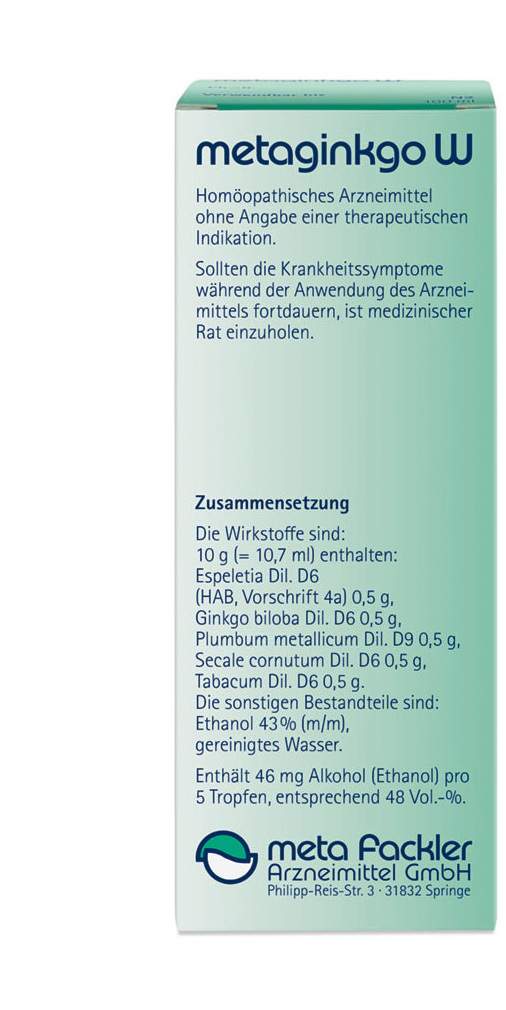 Metaginkgo W 100 ml Tropfen