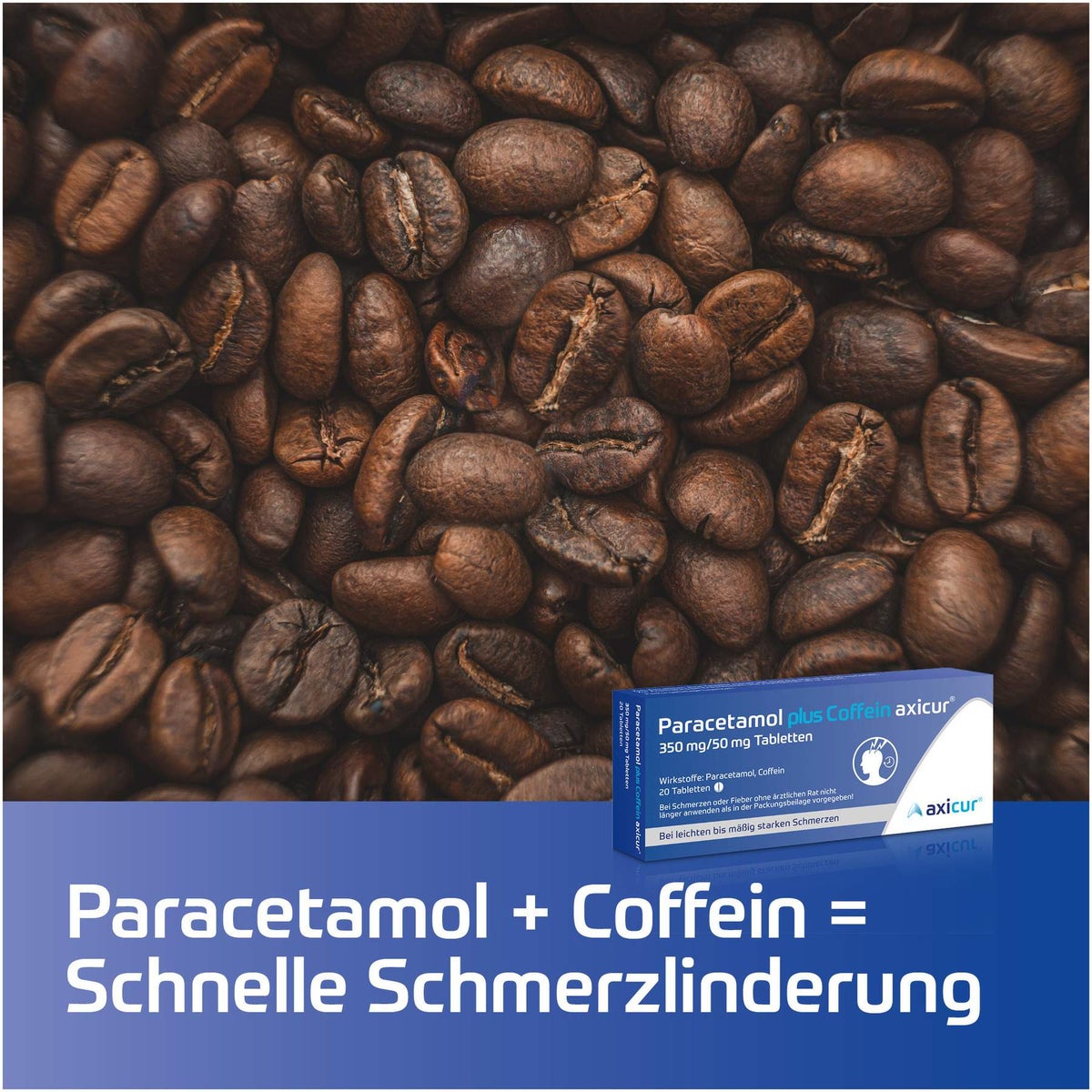 Paracetamol plus Coffein axicur 350 mg - 50 mg 20 Tabletten