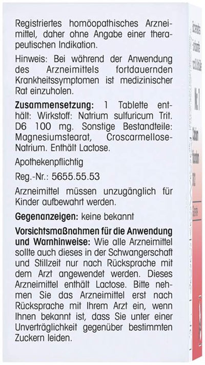 Biochemie 10 Natrium Sulfuricum D 6 Tabletten