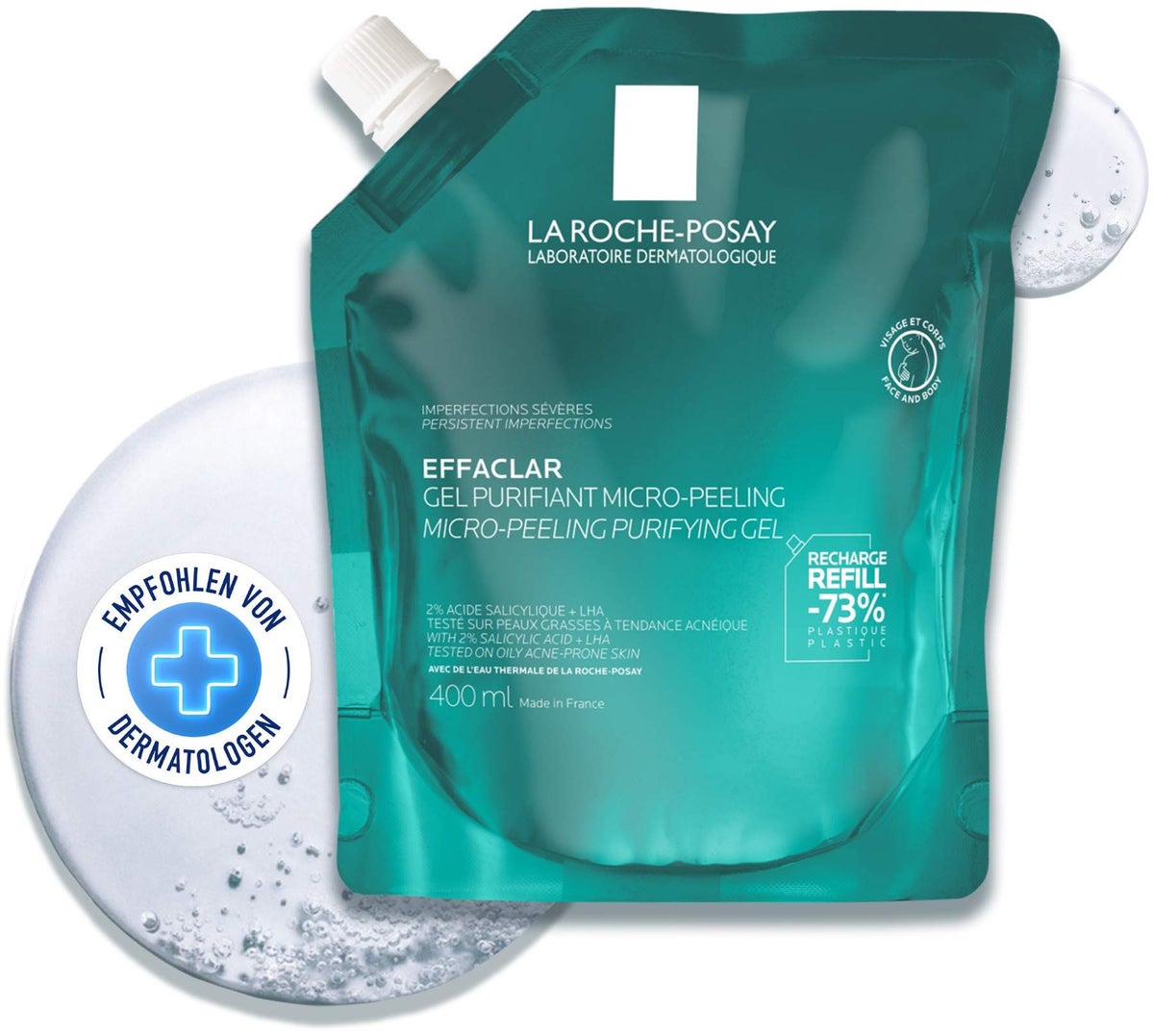 La Roche Posay Effaclar Mikro-Peeling Reinigungsgel Nachfüllpack 400 ml