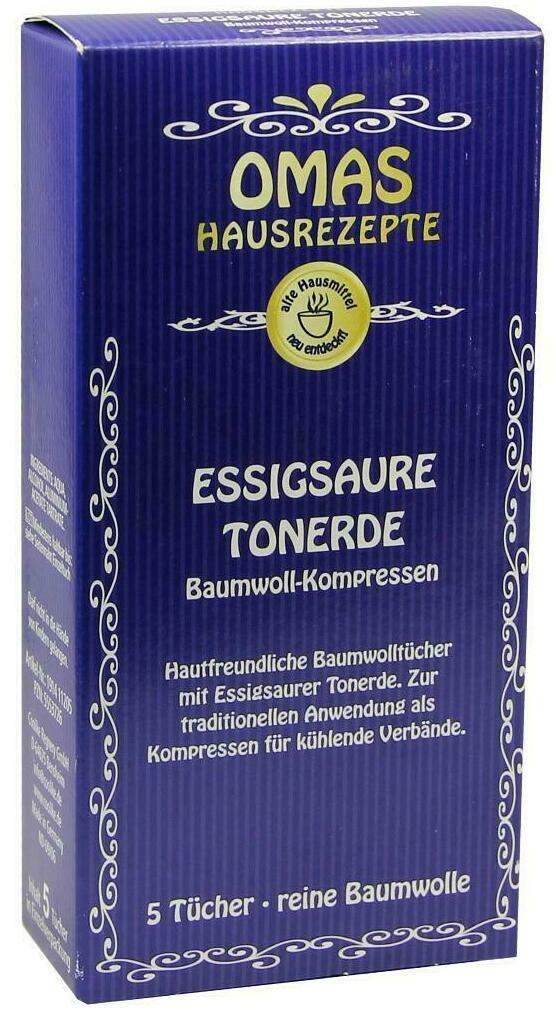 Essigsaure Tonerde Baumwollkompressen 5 Tücher