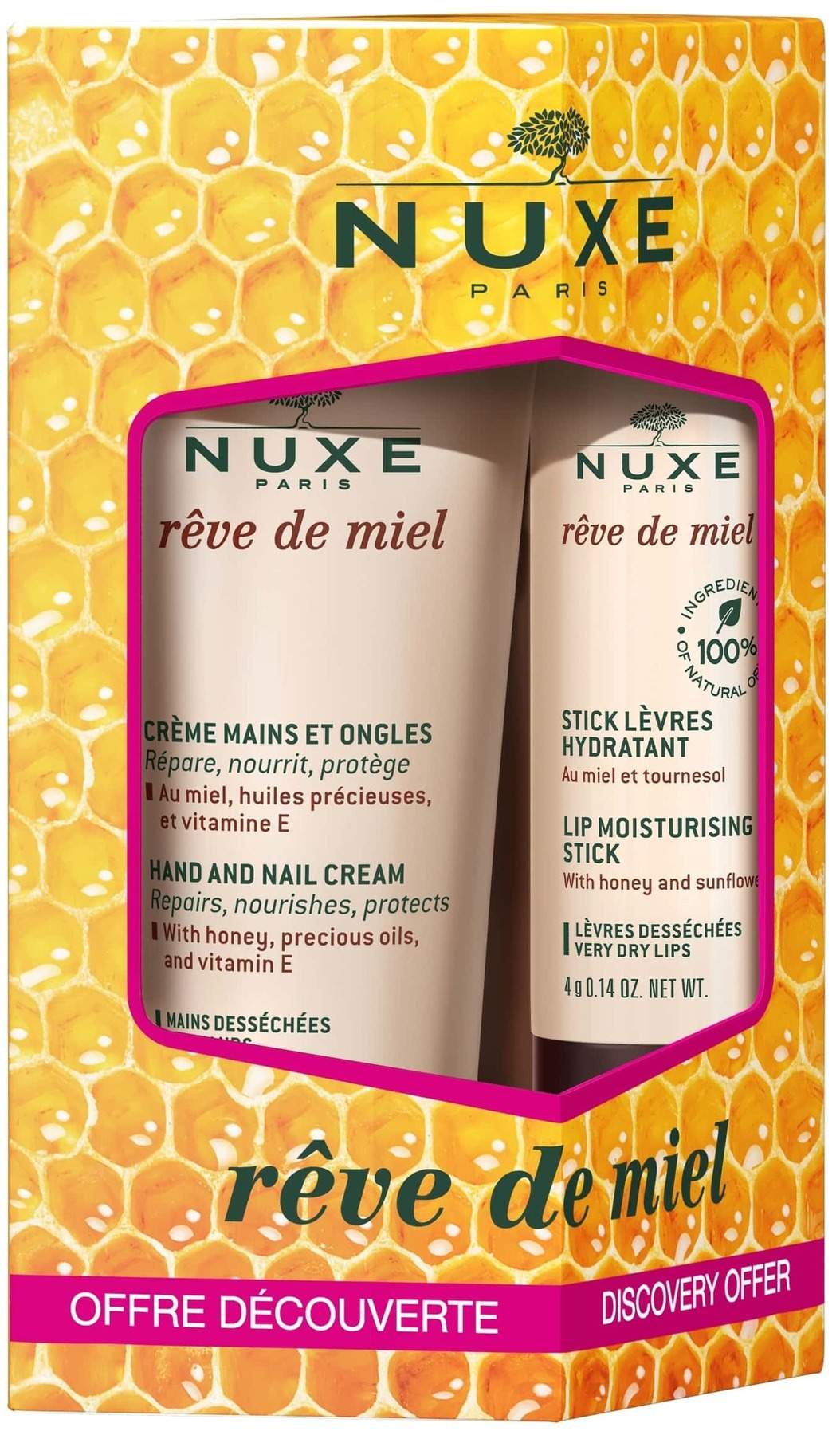 NUXE Reve de Miel Pflegeset Hand & Lippen 30 ml + 4g