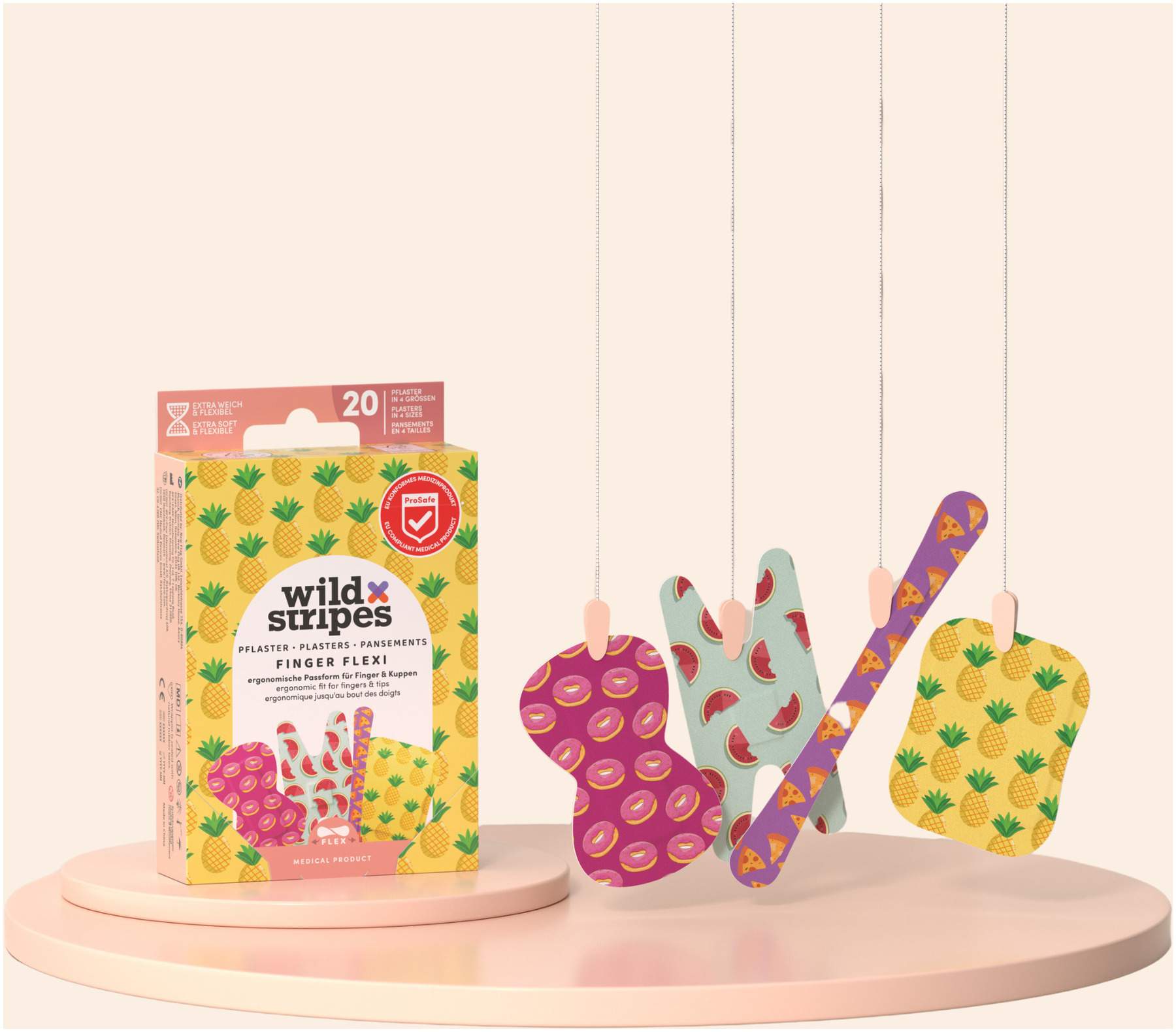 Wild Stripes Finger Flexi Pflaster Food Edition 20 Stück