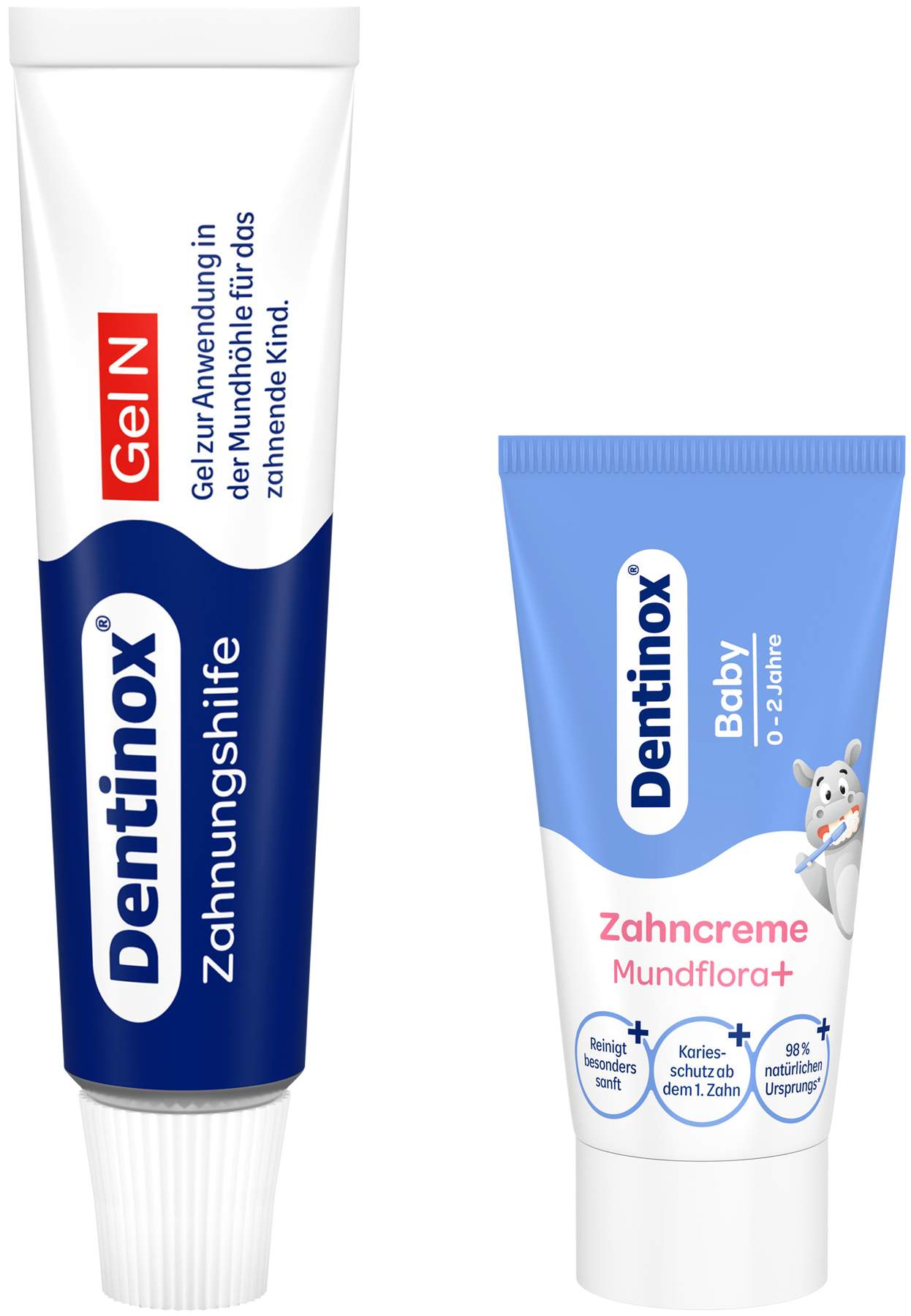 Dentinox Gel N Zahnungshilfe 10g + Dentinox Zahncreme Mundflora + Baby 30 ml