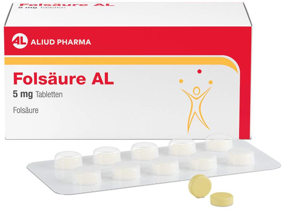 Folsäure Al 5 mg Tabletten 20 Stück