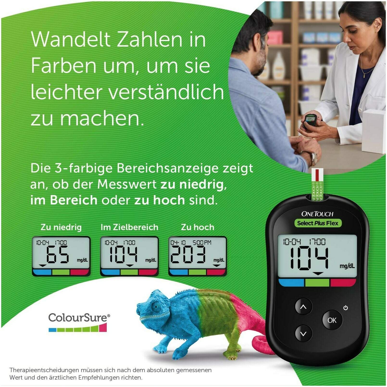 One Touch Select Plus Flex Blutzuckermessgerät mg Je Dl