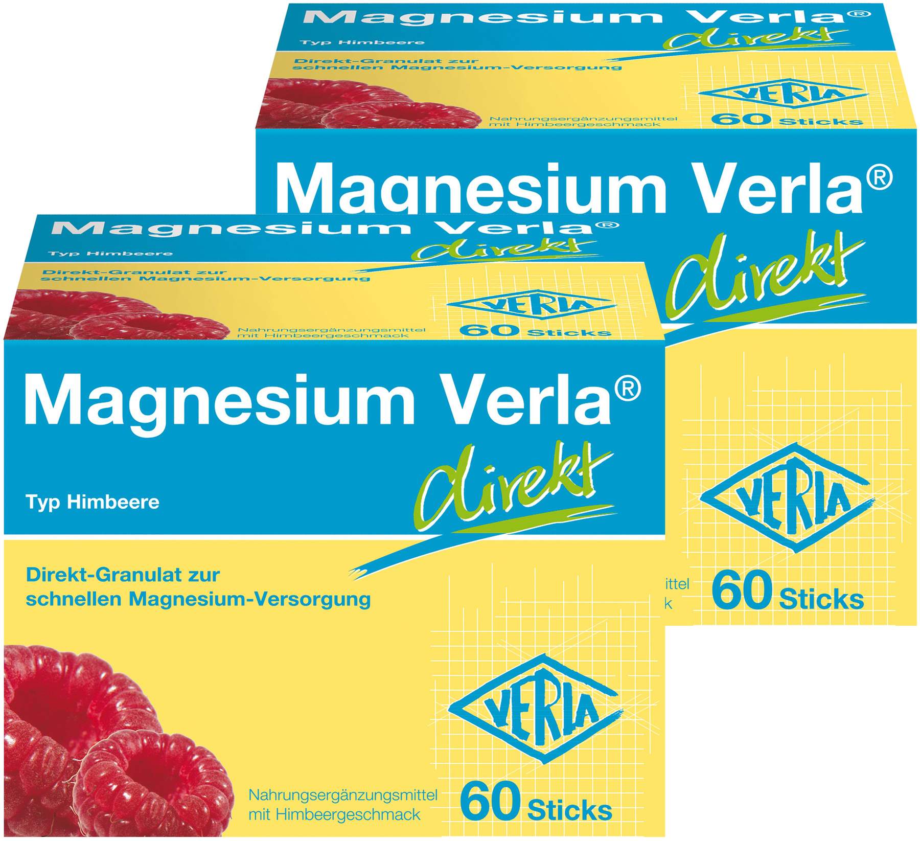 Magnesium Verla Direkt Himbeere 2 x 60 Granulatbeutel