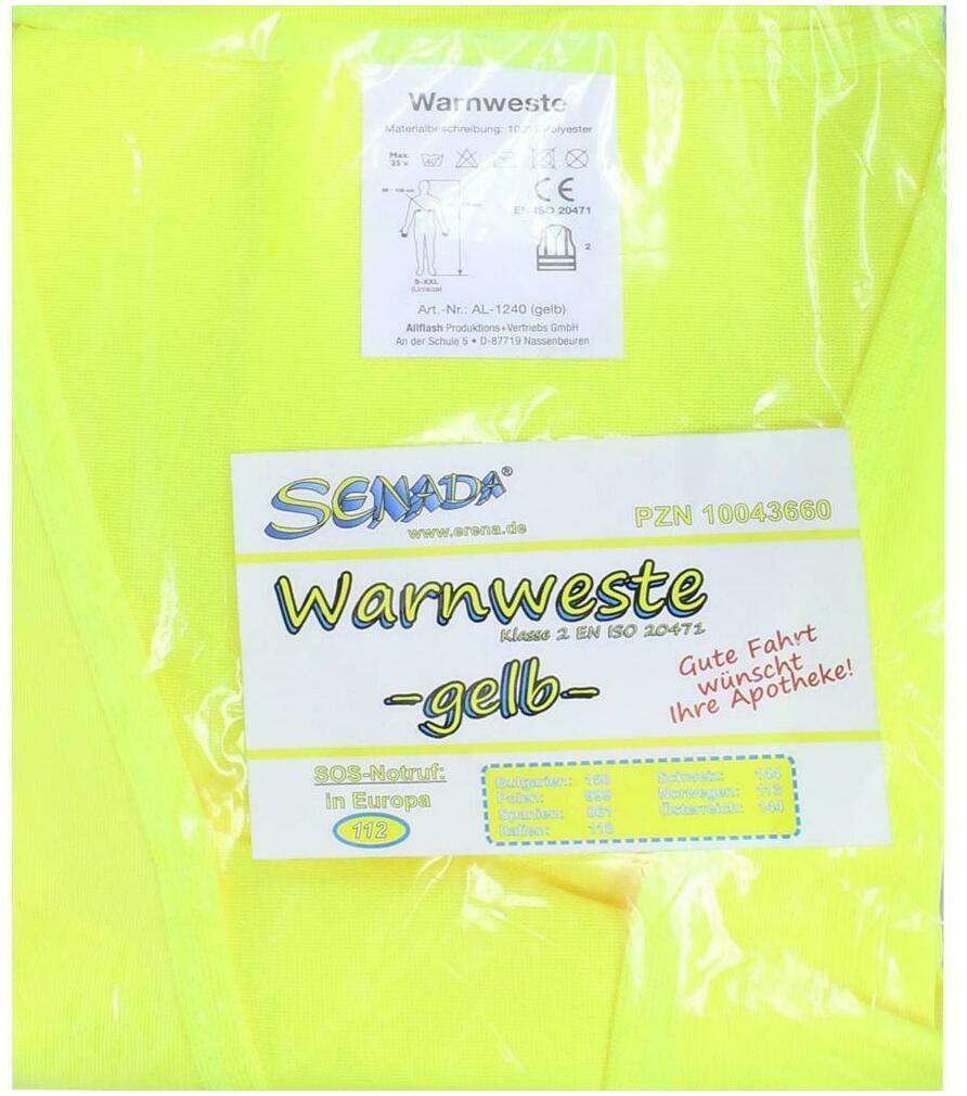 Senada Warnweste Gelb im Beutel