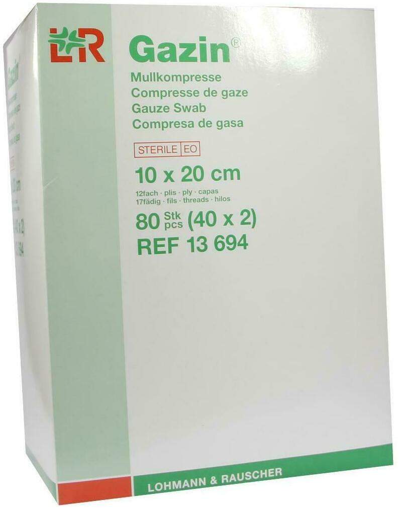 Gazin Kompressen 10x20cm 12fach Steril