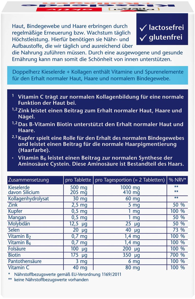 Doppelherz Aktiv Kieselerde + Kollagen 60 Tabletten