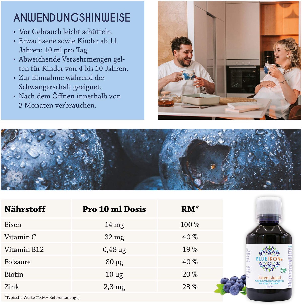 Blueiron Eisen Liquid Flüssigkeit 250 ml
