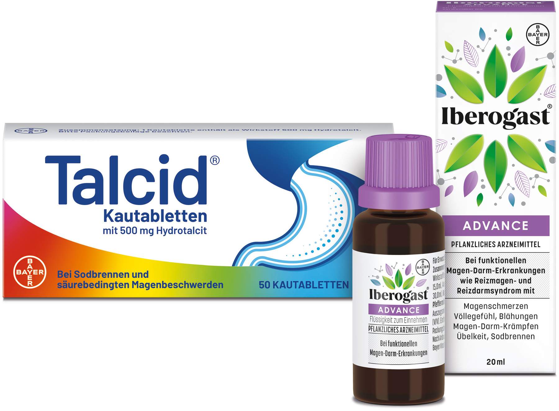 Talcid 50 Kautabletten + Iberogast Advance 20 ml
