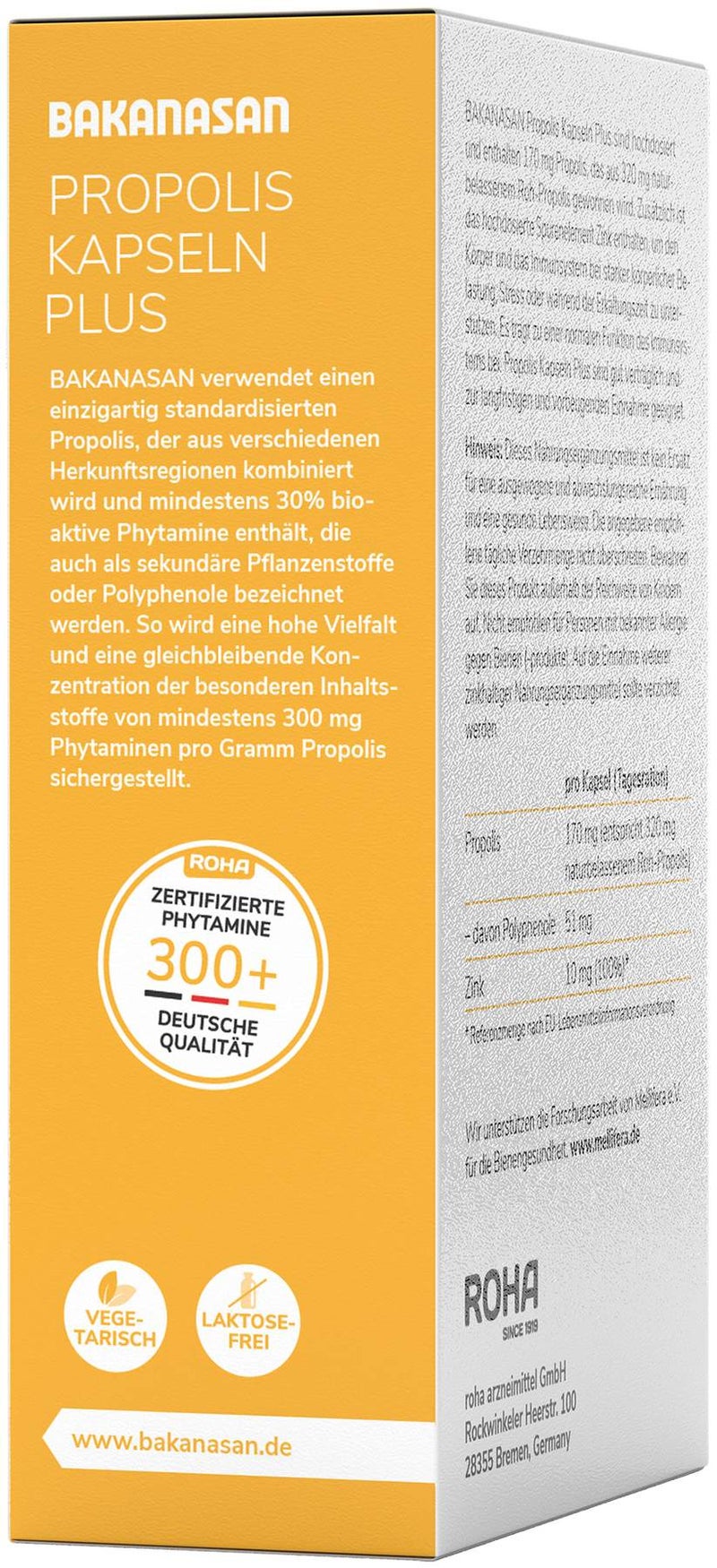 Bakanasan Propolis Kapseln plus 60 Stück