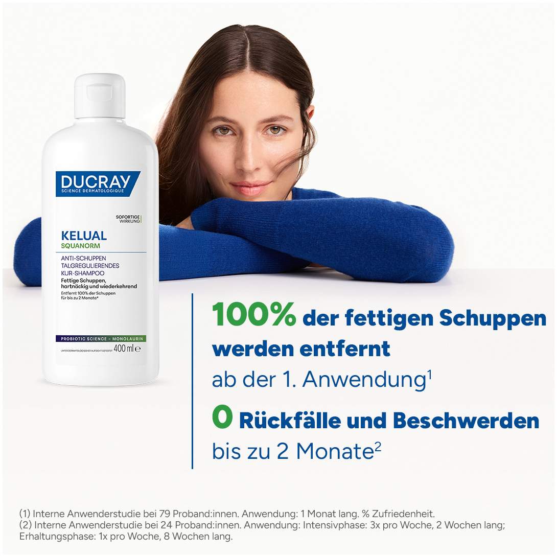 Ducray Kelual Squanorm Anti-Schuppen Shampoo fettige Schuppen Refill 400 ml