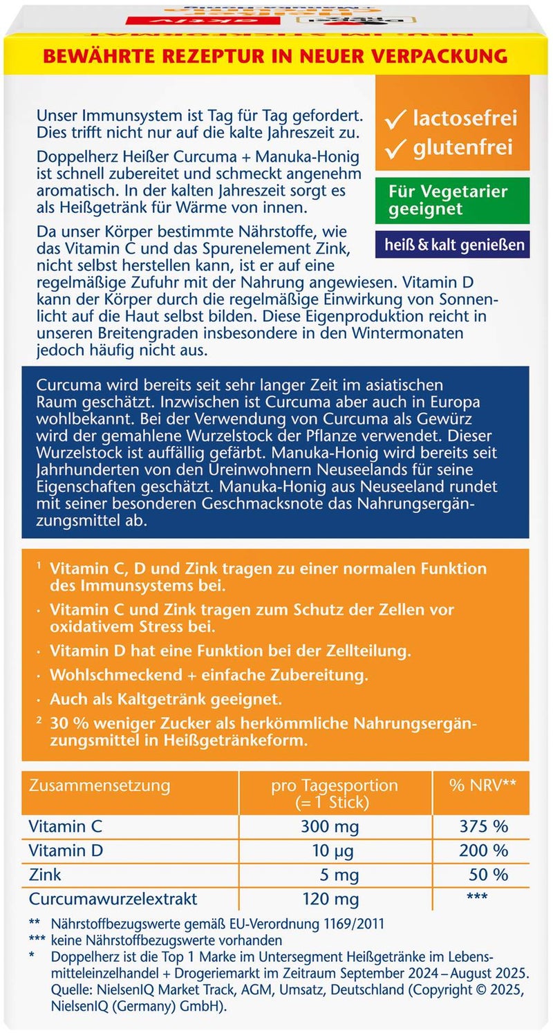 Doppelherz Aktiv Heißer Curcuma + Manuka - Honig Granulat 10...