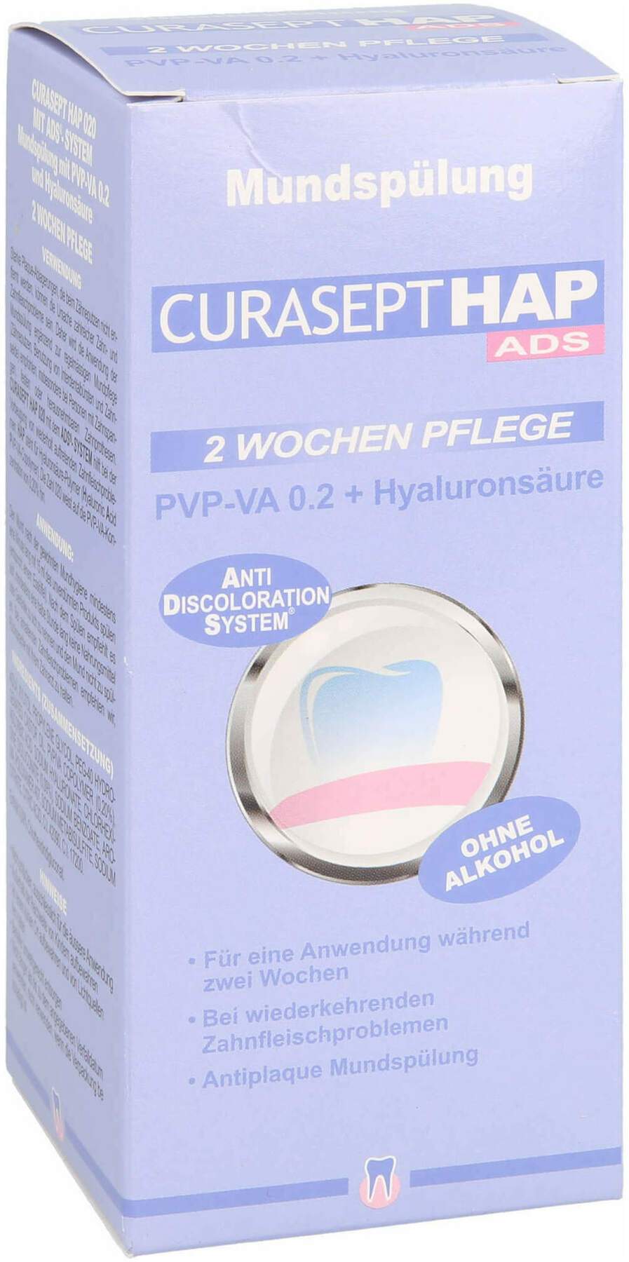 Curasept Hap020 Pvp-Va 0,20+hyaluron Mundspülung 200 ml