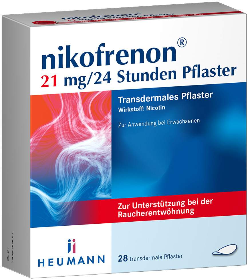 Nikofrenon 21 mg in 24 Stunden transdermale Pflaster 28 Stück