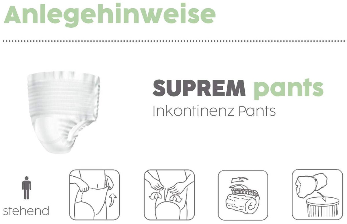 Suprem Pants Extra Größe M 14 Stück