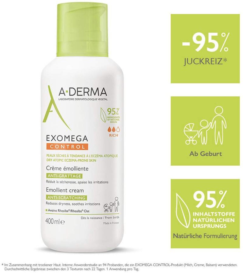 A-Derma Exomega Control Creme rückfettend 400 ml