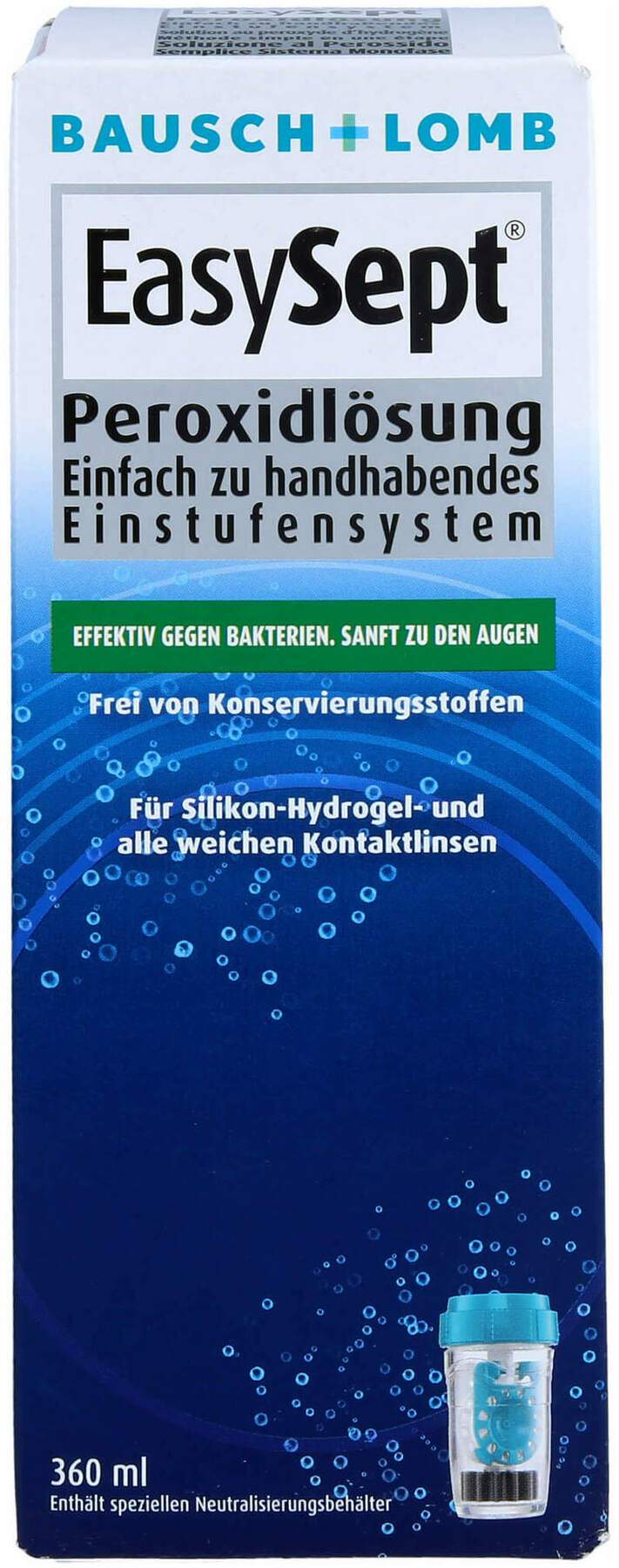 Easysept Peroxidlösung Weiche Kontaktlinsen 360 ml