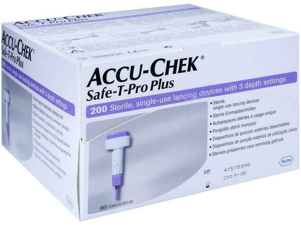 Accu Chek Safe T Pro Plus 200 Lanzetten