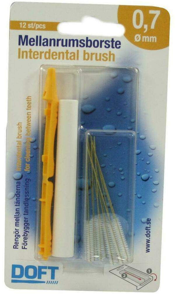 Interdentalbürste 0,7 Mit Wechselgriff Soft 12 Zahnbürsten