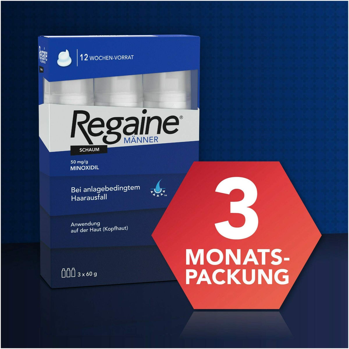 Regaine Männer Schaum 5% 3 x 60 ml