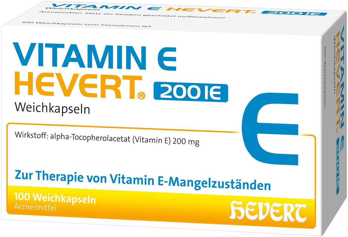 Vitamin E Hevert 200 I.E. 100 Weichkapseln
