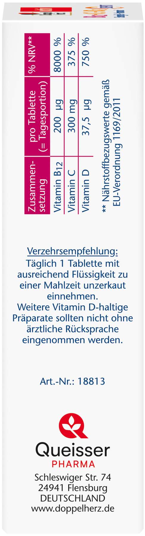 Doppelherz Aktiv B12 + C + D3 Depot 30 Tabletten