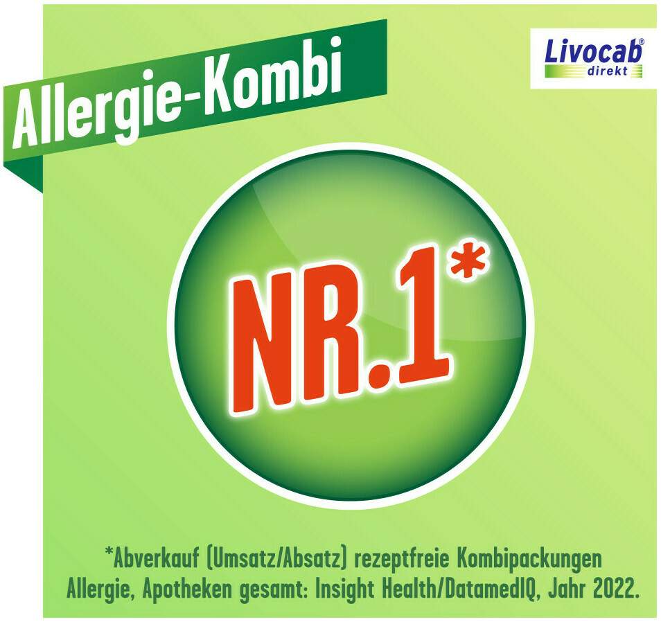 Livocab direkt Kombipackung 4 ml Augentropfen + 5 ml Nasenspray 1 Kombipackung